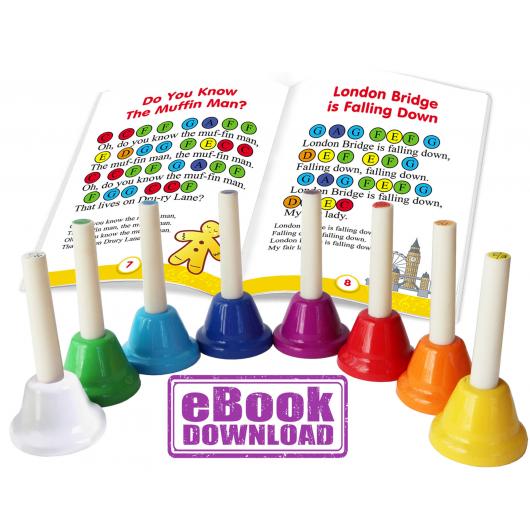 Buy Mini Hand Bell set 8 Notes Kids Percussion Musical Bell Toy inTemenos